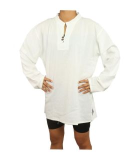 Thai cotton shirt fairtrade white size L