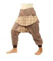 7/8 harem pants with fabric pocket application