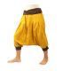harem pants ladies and gentlemen with 2 large pockets in the back ochre yellow brown