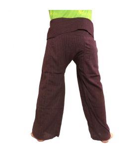 Pantalon de pêcheur thaïlandais Cottonmix extra long - rouge foncé
