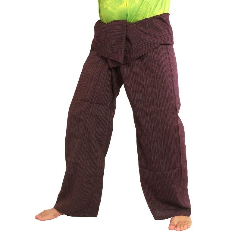 Thai fisherman pants Cottonmix extra long - dark red