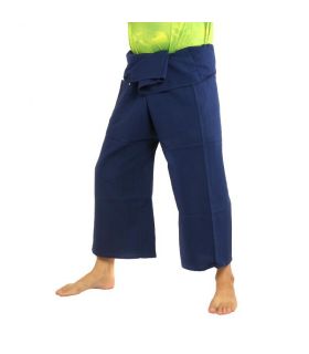Thai fisherman pants from heavy cotton - blue