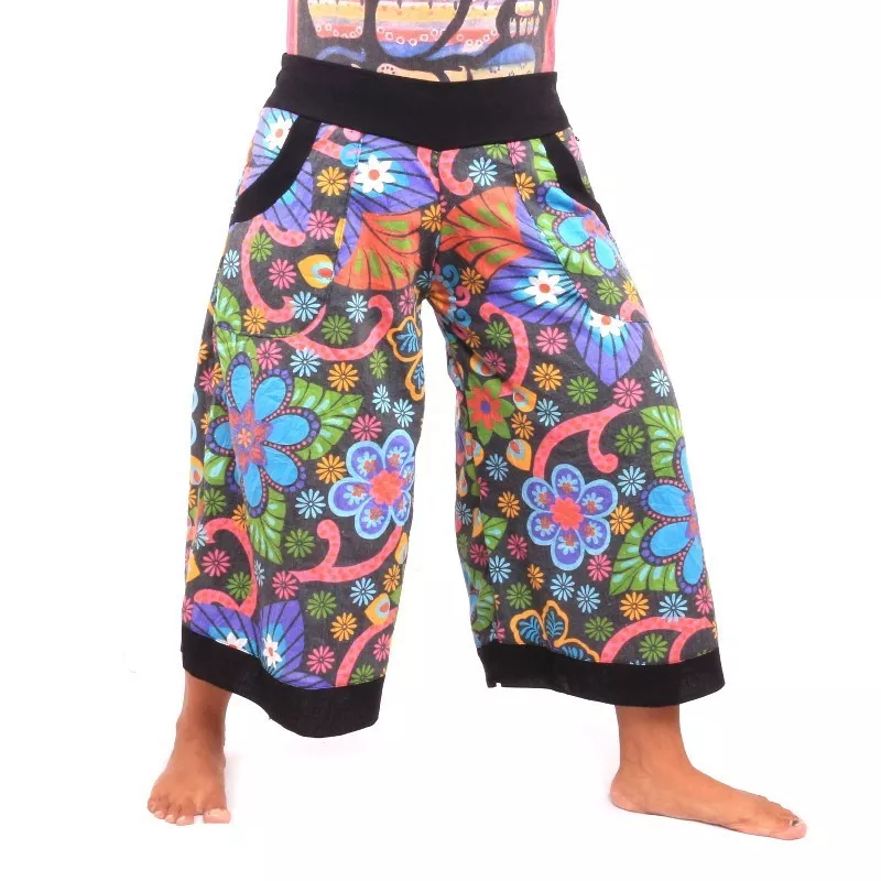 Pantalon sarouel - motif floral