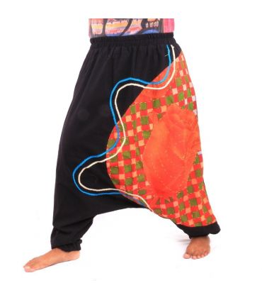 Aladinhose  Ethnodesign - schwarz 