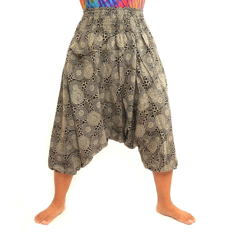 3/4 Baggy Pants with Ethno pattern