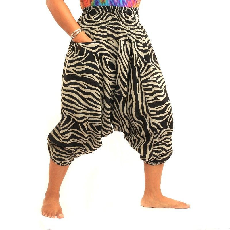 3/4 Baggy Pants with Ethno pattern AS7