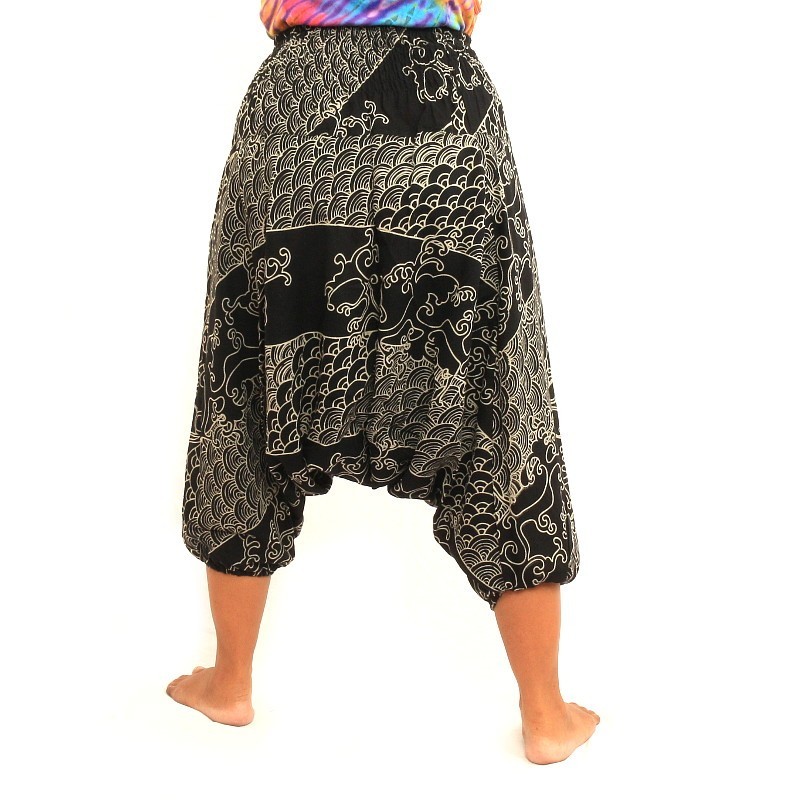 3/4 Baggy Pants with Ethno pattern