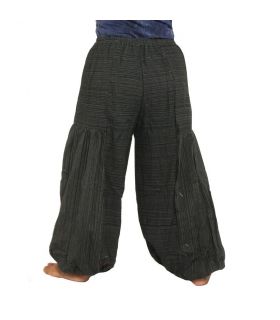 pantalones de algodón tailandés mezcla de algodón - negro