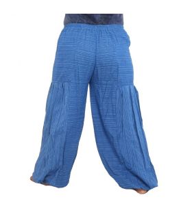 Pantalones tailandeses mezcla de algodón - azul