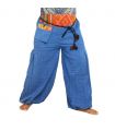 Thai Hose Baumwoll-mix  - blau