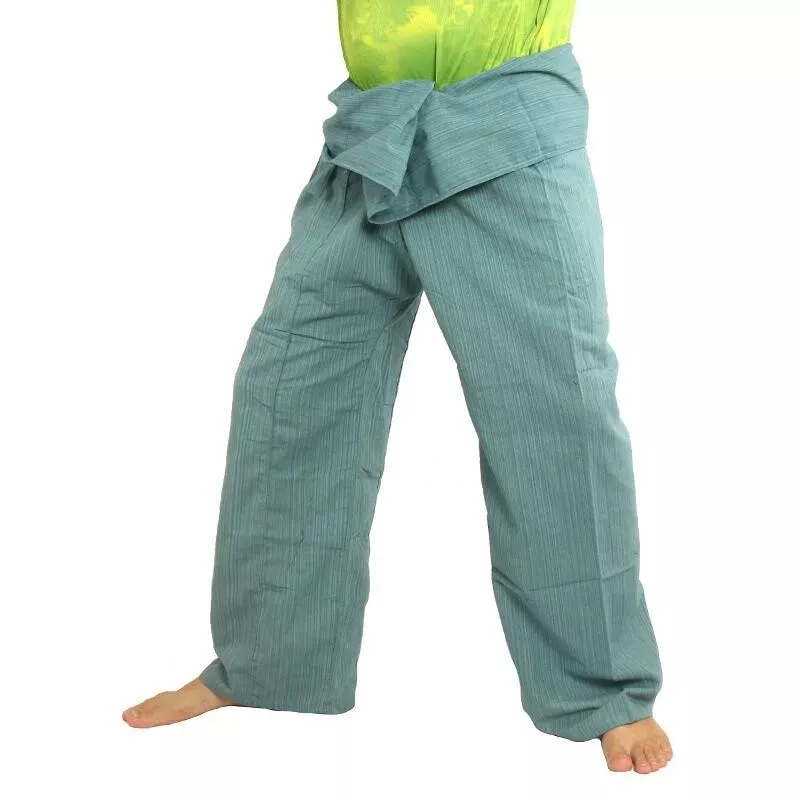 Pantalon de pêcheur thaïlandais Cottonmix extra long - bleu