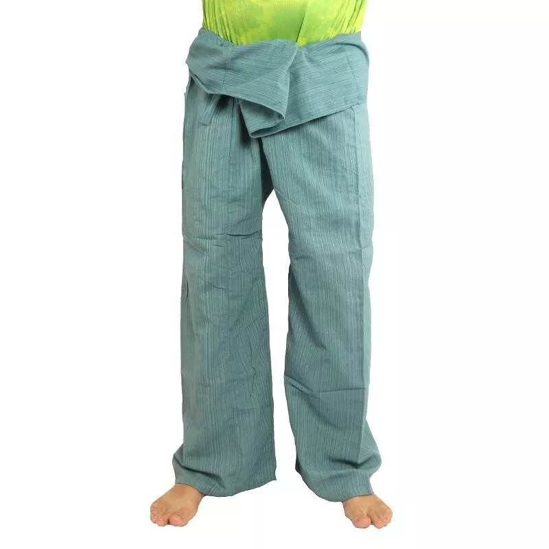 Pantalon de pêcheur thaïlandais Cottonmix extra long - bleu