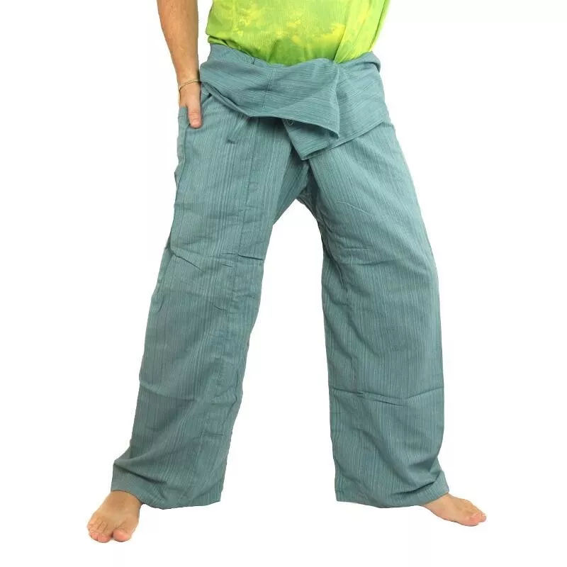Pantalon de pêcheur thaïlandais Cottonmix extra long - bleu