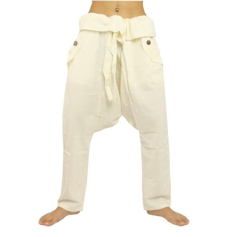 Pantalones - algodón - blanco