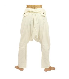 Pants - cotton - white