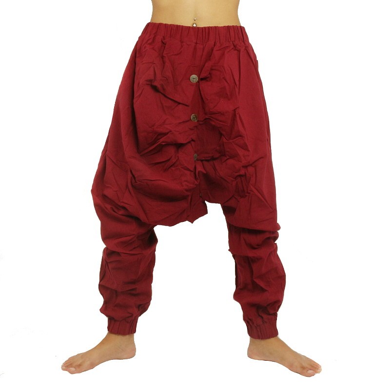 Baggy Pants - Red with decorative buttons KD02