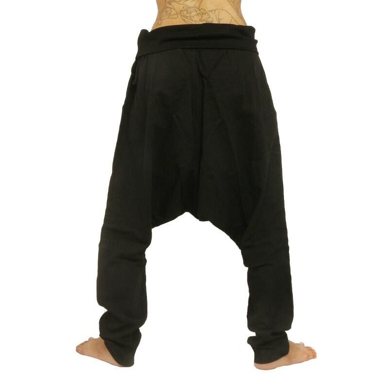 harem pants harem pants - cotton large side pocket - black