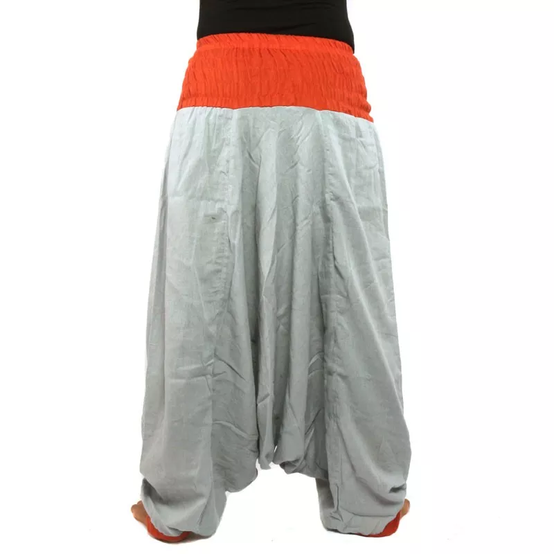 pantalon de harem gris rouge
