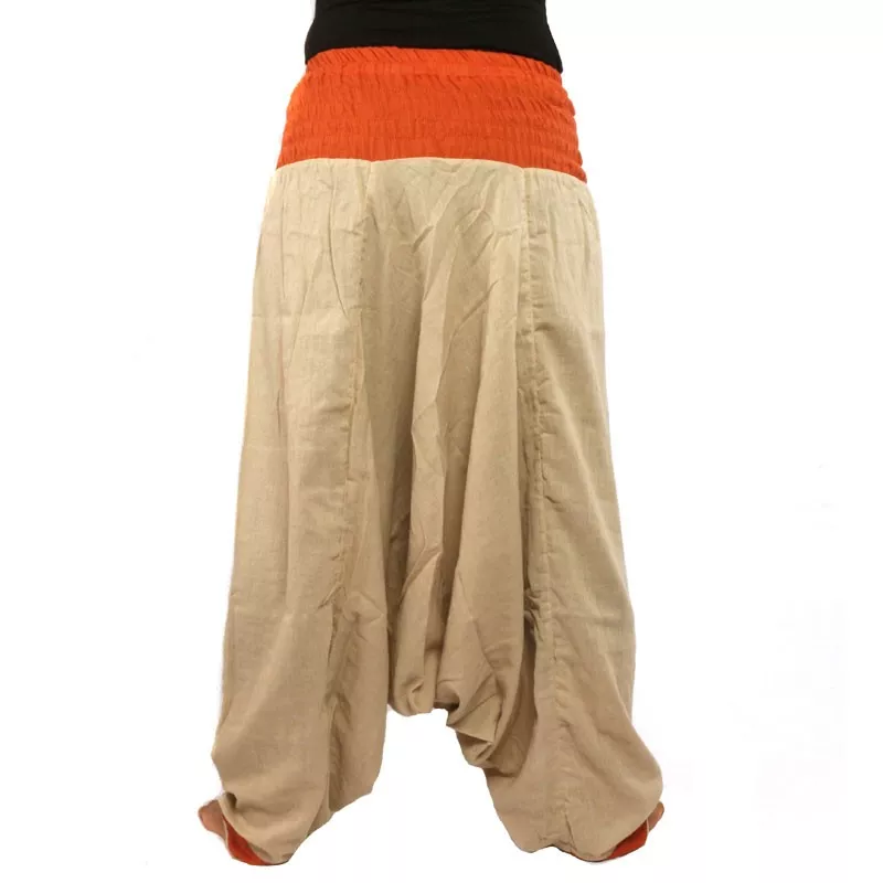 pantalon de harem - beige rouge