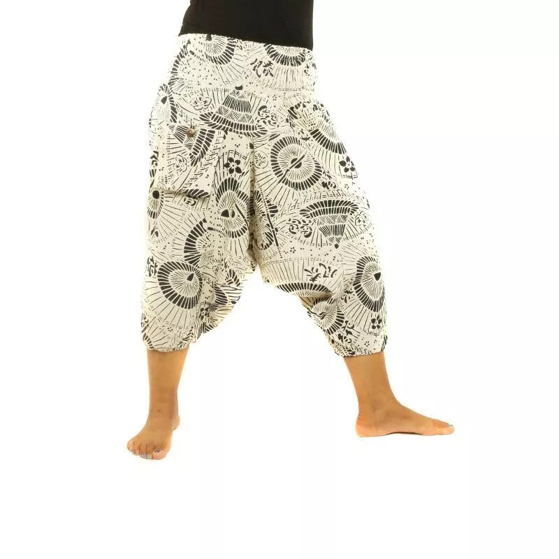 Harem pants printed retro flower design