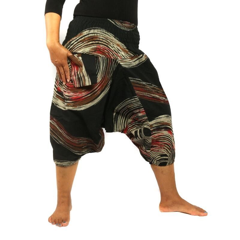 3/4 Baggy Pants with Ethno pattern ASA2