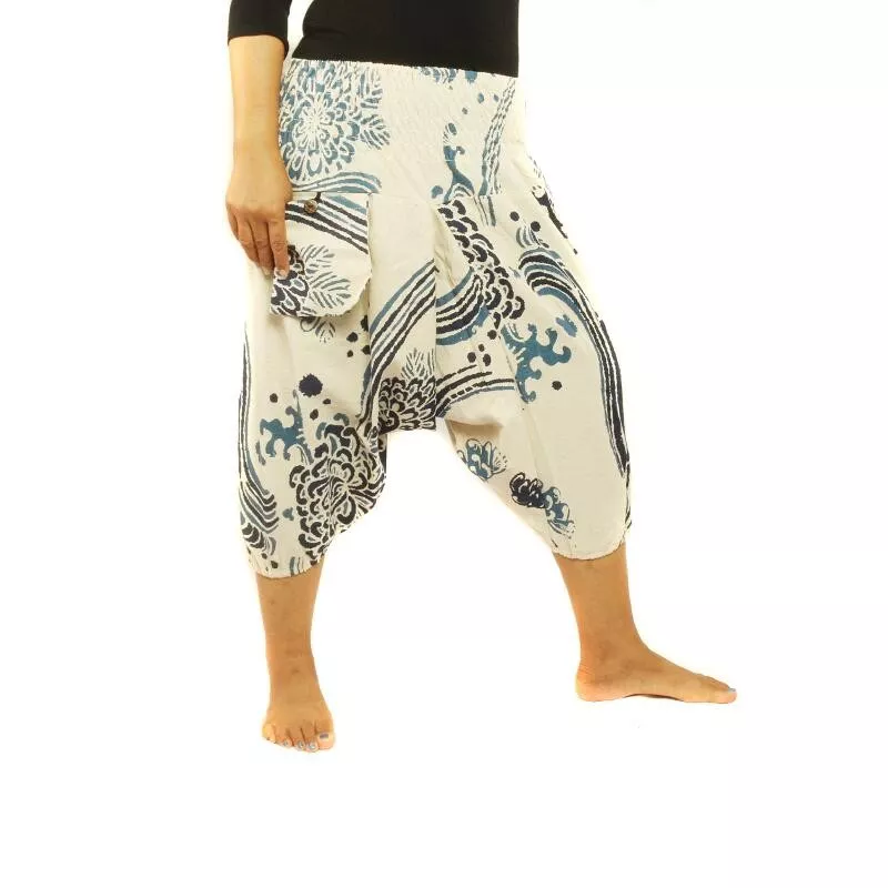 Harem pants printed flower pattern