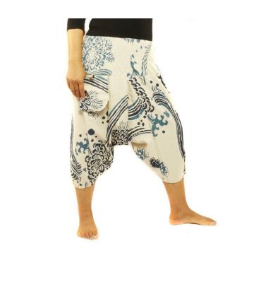 Harem pants printed flower pattern