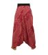 Mono Pantalones harén viscosa patrón de onda oriental rojo