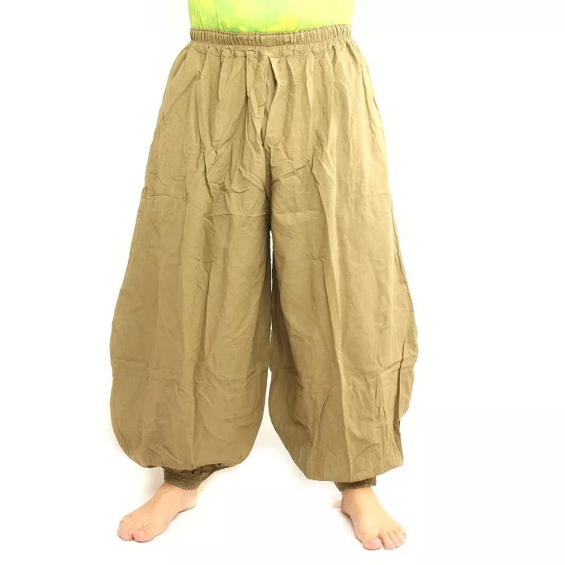 Haremshose Baumwolle khaki