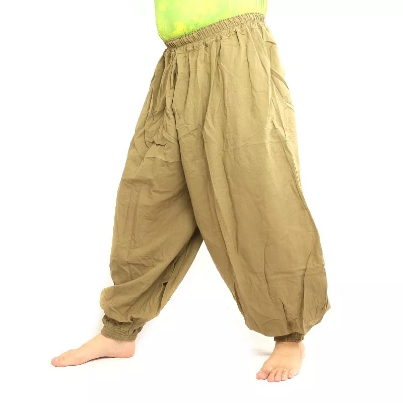 Haremshose Baumwolle khaki