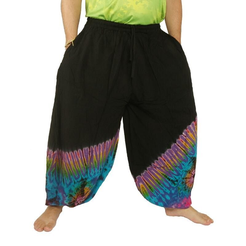 Balloon trousers made of rayon batik