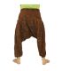 Aladdin pants printed cotton "Stonewash" Om Goa brown