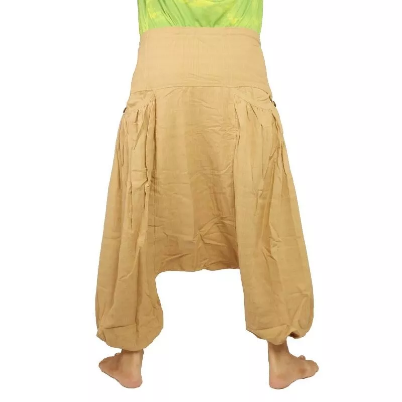 Pantalon sarouel avec 2 poches latérales profondes, crème