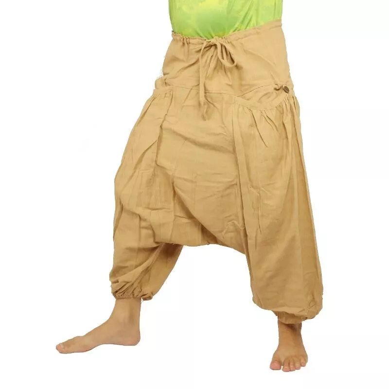 Pantalon sarouel avec 2 poches latérales profondes, crème
