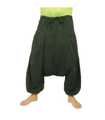 Pantalon sarouel avec 2 poches latérales profondes, vert