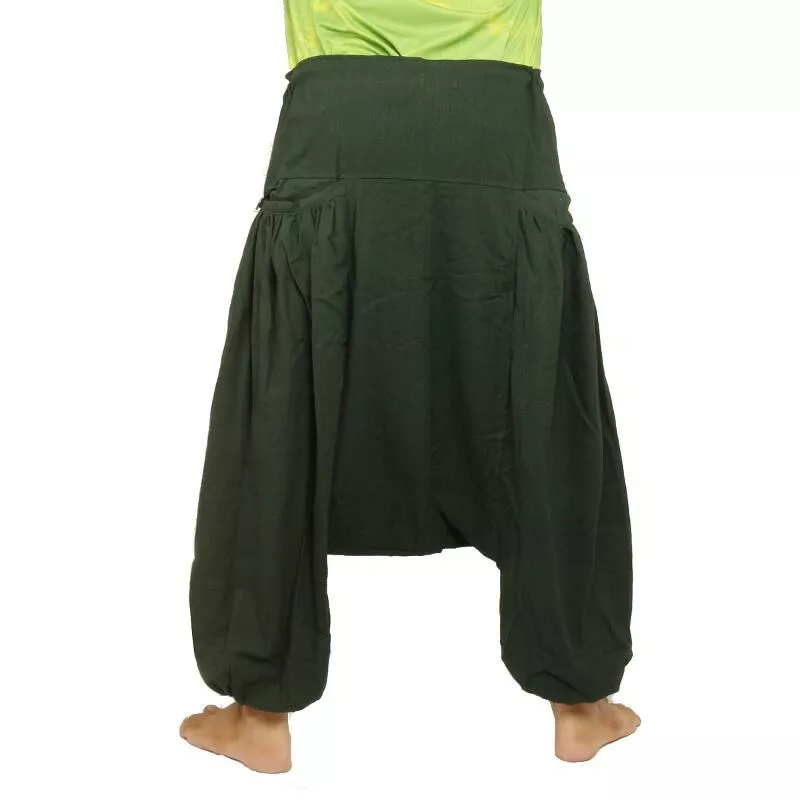 Pantalon sarouel avec 2 poches latérales profondes, vert
