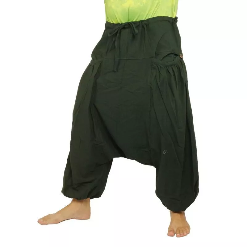 Pantalon sarouel avec 2 poches latérales profondes, vert