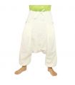 Harem pants with 2 deep side pockets, white