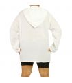 Thai hooded cotton shirt white size M