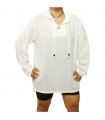 Chemise à capuche en coton thaïlandais blanc taille L
