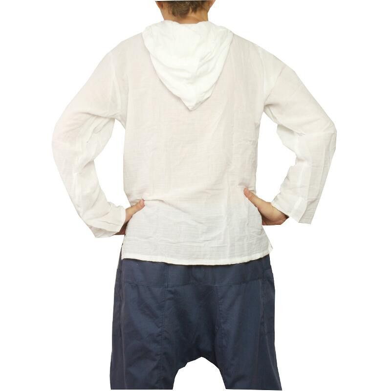 Thai cotton hoodie white size XL