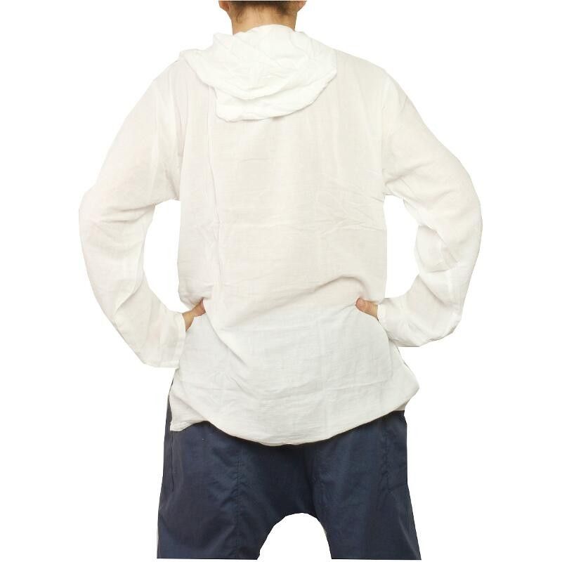 Thai cotton hoodie white size XXXL