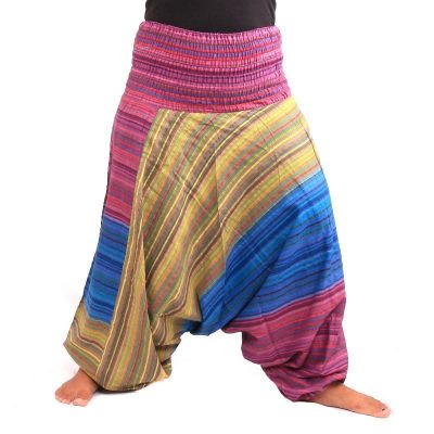 pantalon de harem rayé coloré