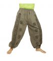 Om Goa pants with floral print grey