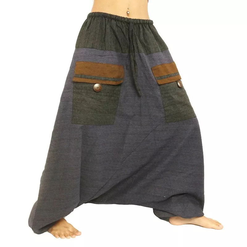 Harem pants with drawstring