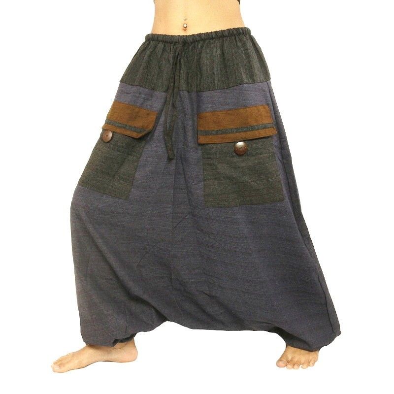 Harem pants with drawstring waist