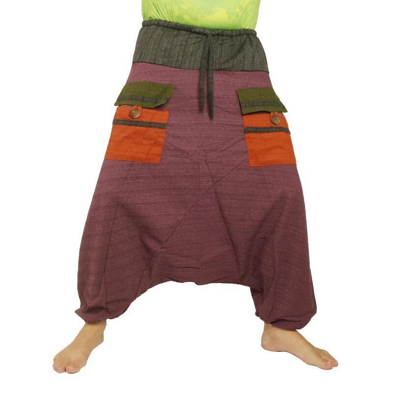 Baggy Pants bicolor with big pockets and drawstring ARY-K5