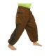 Harem pants Cotton-Mix brown Om Dharma-Wheel printed