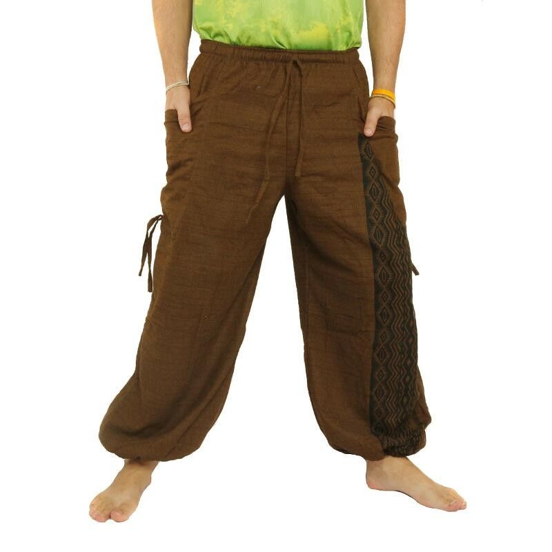 Harem pants Ethno print brown