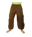 Harem pants ethno print brown